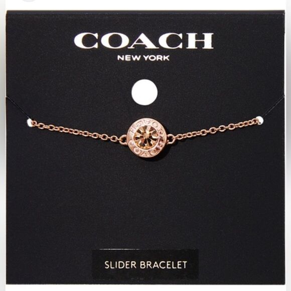 COACH OPEN CIRCLE SLIDER BRACELET F67072 ROSEGOLD $78 - Picture 1 of 6